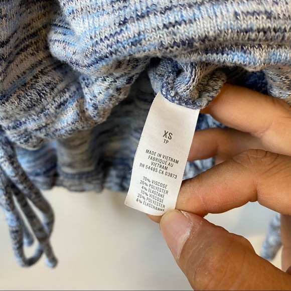 Aerie Knit Top Jersey Pullover Blue Brushed Soft and Cozy Women's Size XS - Picture 7 of 9